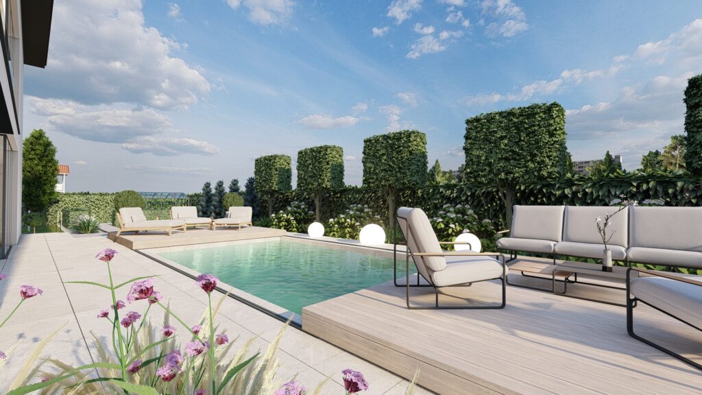 Projekt ogrodu nowoczesnego w Niemczu