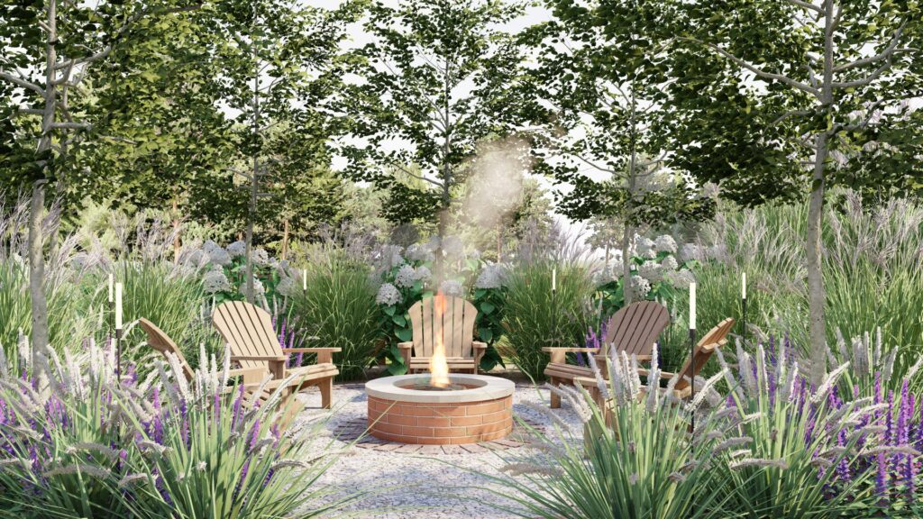 PROJEKT OGRODU LASKI MAŁE ogród w stylu rustykalnym