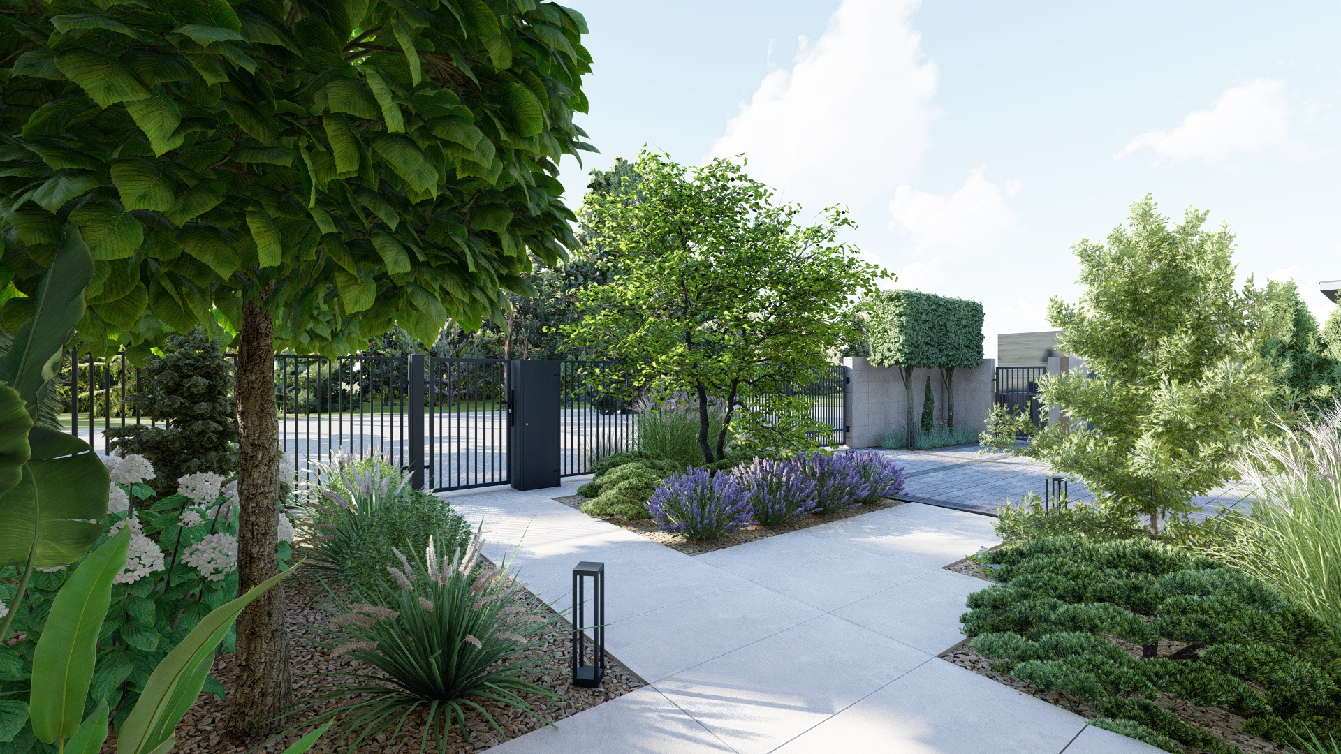 PROJEKT OGRODU OSIELSKO nawierzchnie ogrodowe