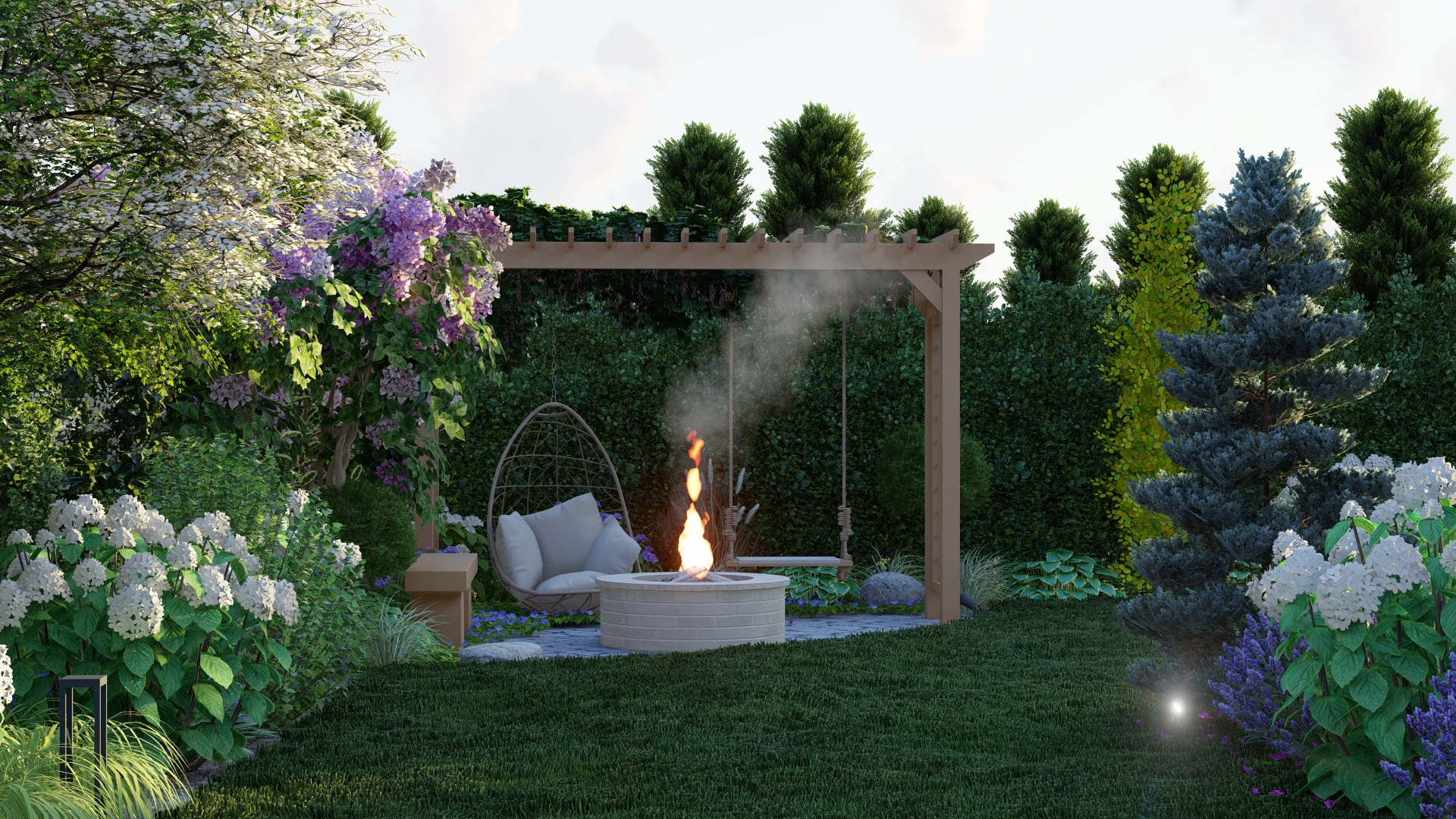 PROJEKT OGRODU NIEMCZ Ogród naturalistyczny ze strefą relaksu